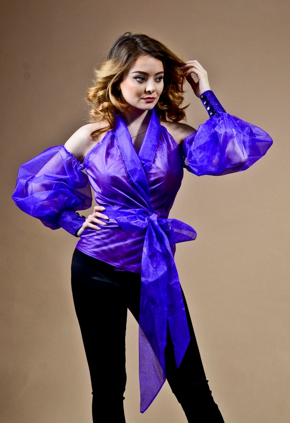 Chemisier femme elegant Top Women Chemisier en organza Tops pour femmes Fabrique sur commande Sansa Etsy Canada