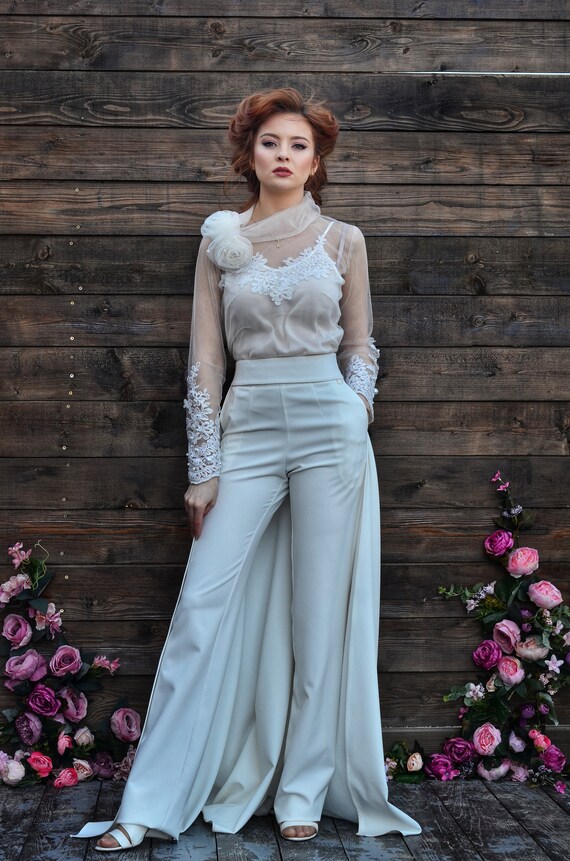 White Tulle Blouse - Etsy