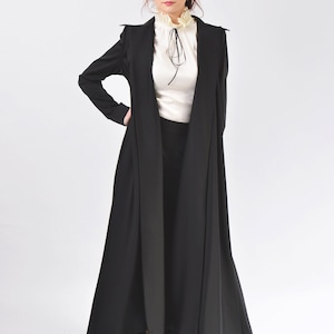 Long Cape Wool Coat, Maxi Winter Pleated Overcoat For Ladies | Cordelia