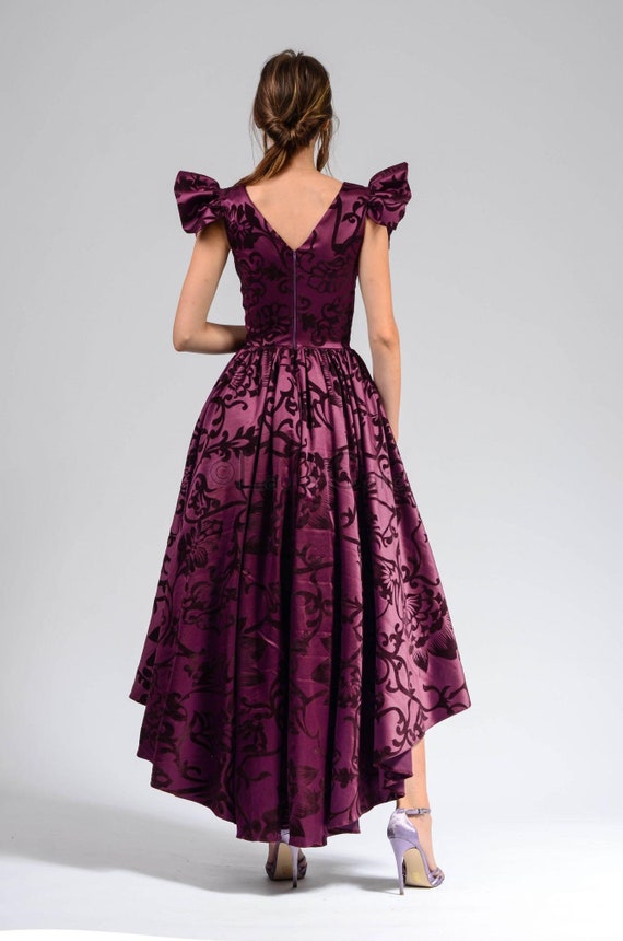 SALE 50% OFF Long Pleated Power Shoulder Dress, Maxi Gown