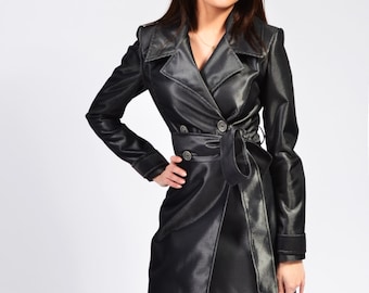 Trench Coat, Wrap Midi Autumn Rain Coat With Belt For Ladies | Lupe 2