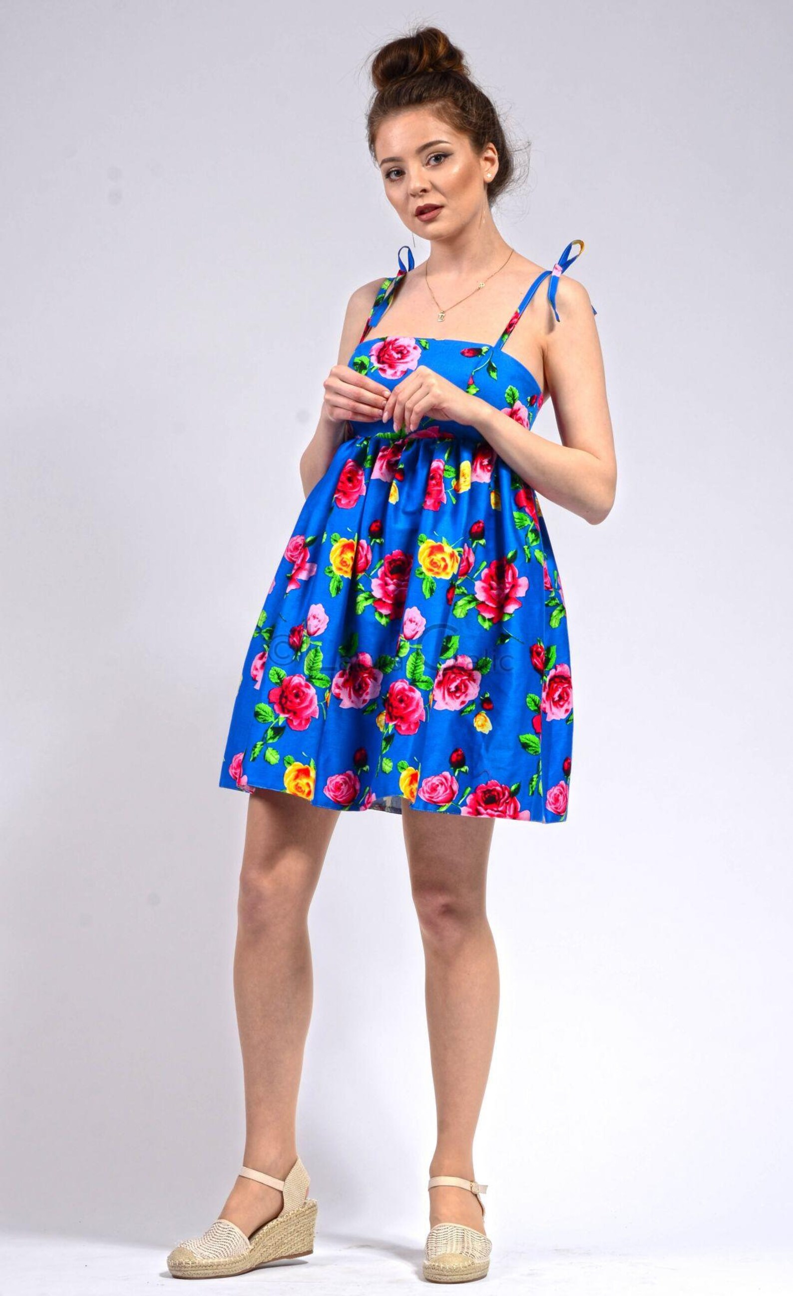 Short Babydoll Dress Strap Dress Summer Dress Linen Coton Etsy New