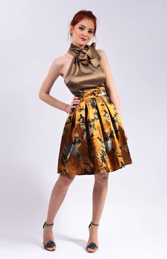 Pleated Skirt Midi Calf Length High Waisted for Ladies - Etsy