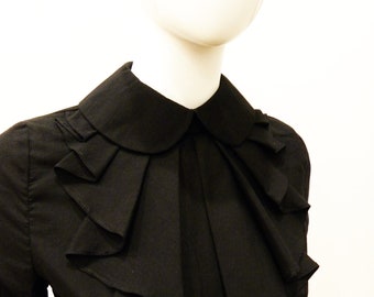 Women&#39;s Blouse, Ruff Collar Top, Long Sleeves Shirt, Tops For Women, Made To Order | Irina