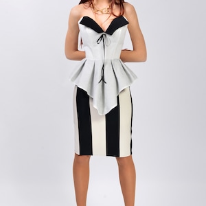 vrouwen korset, ruches top, tube blouse, elegant, stijlvol, op bestelling gemaakt | Clementine