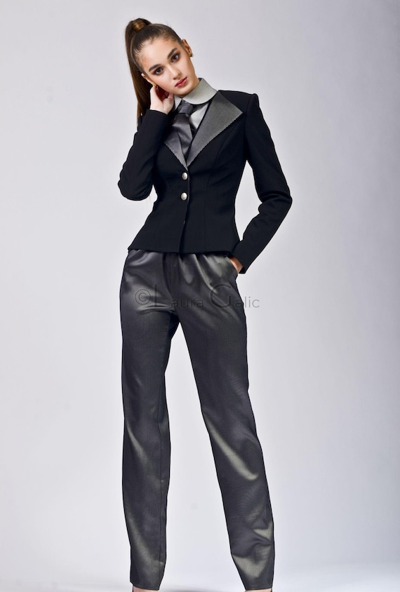 Office Women 4 Piece Suit With John Pants, Vest Suit, Single Breasted  Blazer Jacket Patricia 4 Piece Suit -  Canada