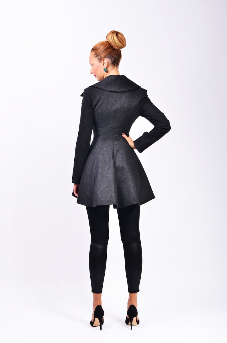 Inez 2 Winter Pleated Double Breasted Jacket For Women Wrap Midi Dress Coat