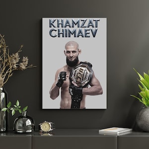 Khamzat Chimaev MMA Fighter Art: Printable PNG/PDF Poster