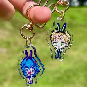 Aoba and Noiz Bunny Keychain (38. 1mm)