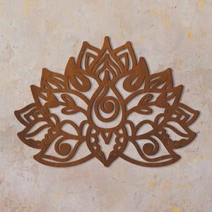 Lotus flower wood wall art, Wood mandala wall decor, Boho wooden wall art, Mandala wall panel, Yoga wall art, Bohemian wall art