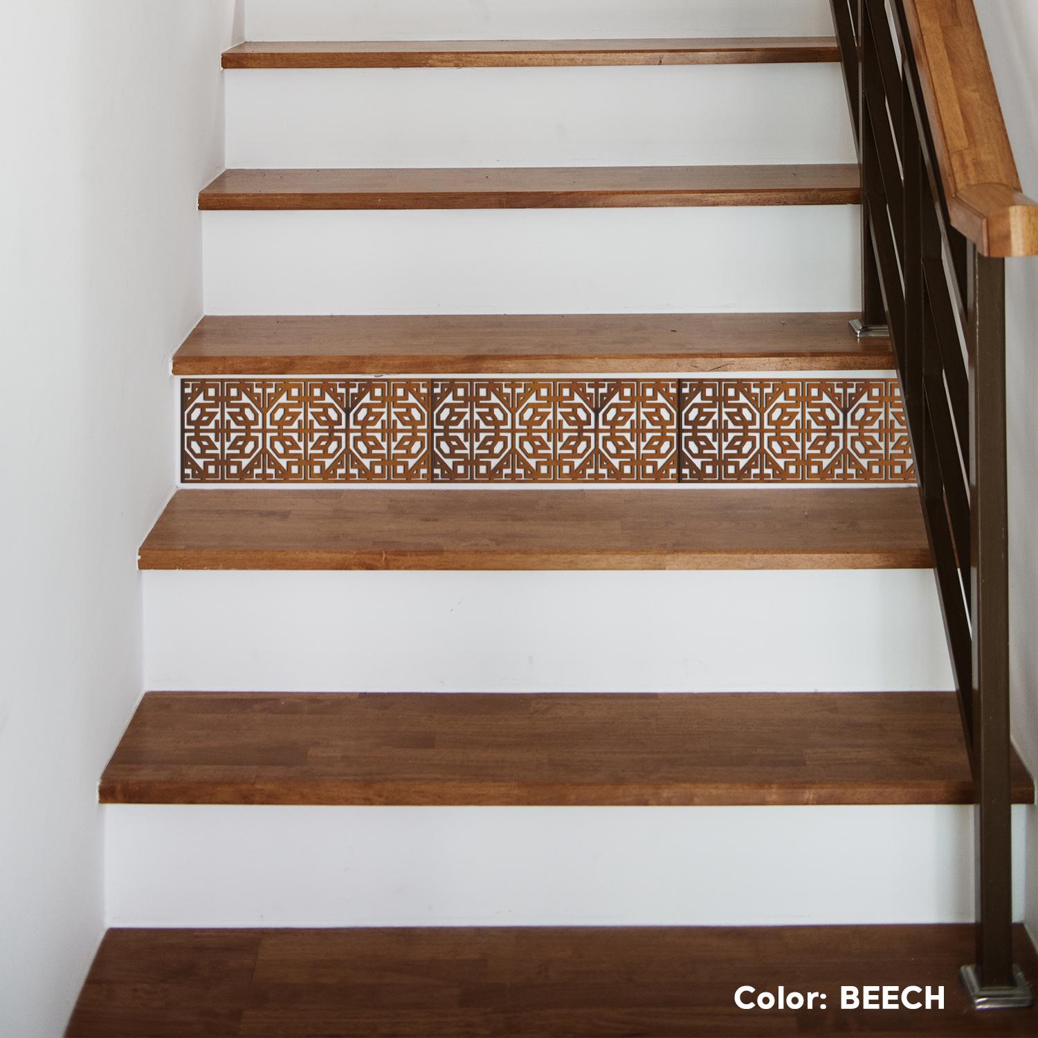 Stair Riser Protectors Set of 3 Wood Staircase Accents, Staircase Decorations, Stair Makeover ...