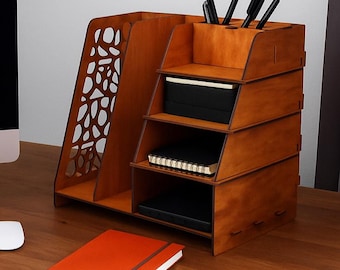 Holz Schreibtisch Organizer, Bürobedarf Organizer, Schreibtisch Papier Organizer, Schreibtisch Akten Organizer, Holz Mail Organizer Arbeitsplatte