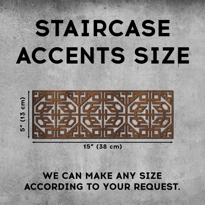 Stair Riser Protectors Set of 3 Wood Staircase Accents, Staircase Decorations, Stair Makeover ...