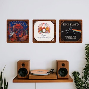Vinyl record frame wood, Lp frames, Record album frame, Vinyl record wall mount wood, Vinyl record wall holder,Floating vinyl record storage