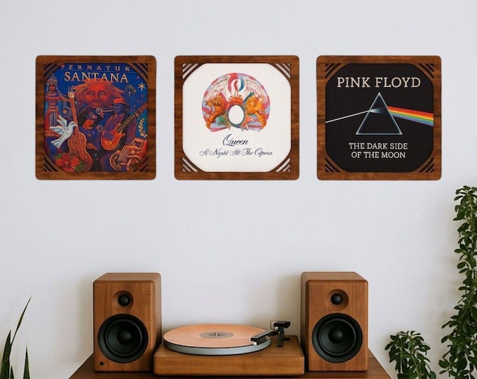 Vinyl record frame wood, Lp frames, Record album frame, Vinyl record wall mount wood, Vinyl record wall holder,Floating vinyl record storage