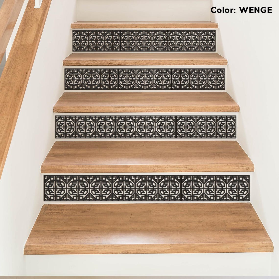 Accent Riser Set of 3 Wood Staircase Accents, Staircase Decorations, Stair Makeover ...