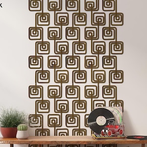 Retro wood wall art, 70s wood wall paneling, Mid century modern wood wall art,Atomic wall art,Geometric wood wall art,Abstract wood wall art