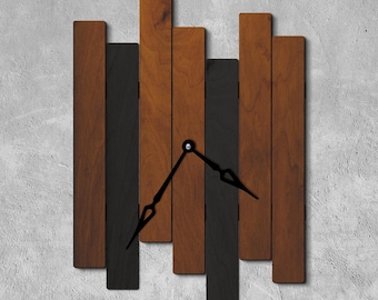 Oversized wall clock, Unusual wall clocks, Wooden wall clock, Mid century modern wall clock, Unique wall clock, Extra large wall clock