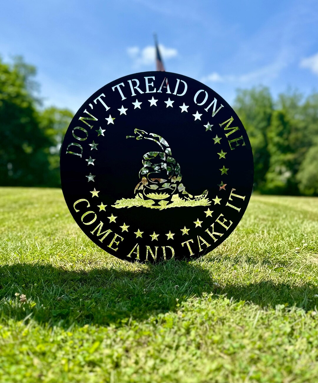 Don't Tread on Me Metal Sign: Patriotic Bar, Garage, Man Cave Decor - Etsy