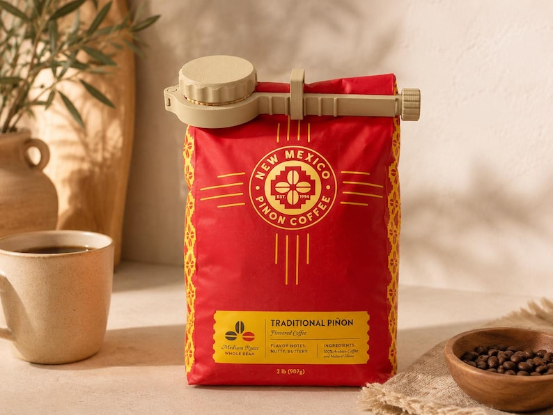 Coffee Bag Clip with Pour Spout | Seals Freshness, Prevents Spills (3D Printed) image 5