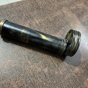 Handcrafted Brass Kaleidoscope, Vintage Style, 6-Inch with Stand image 3