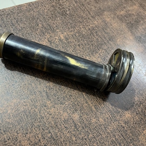 Handcrafted Brass Kaleidoscope, Vintage Style, 6-Inch with Stand image 2