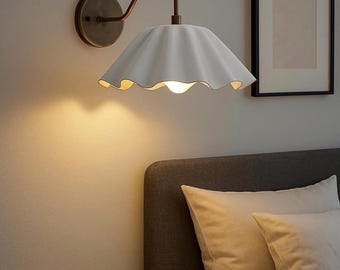 Vintage Brass Scalloped Wall Sconce, Mid Century Modern Lighting
