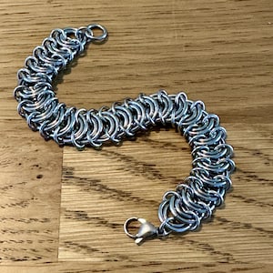 Stainless Steel Vertebrae Chainmail Bracelet - 16 Gauge