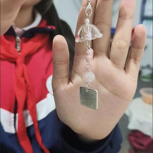 Cute Phone Wristlet, Wind chime keychain mobile phone chain pendant keychain cute versatile simple style mobile phone pendant