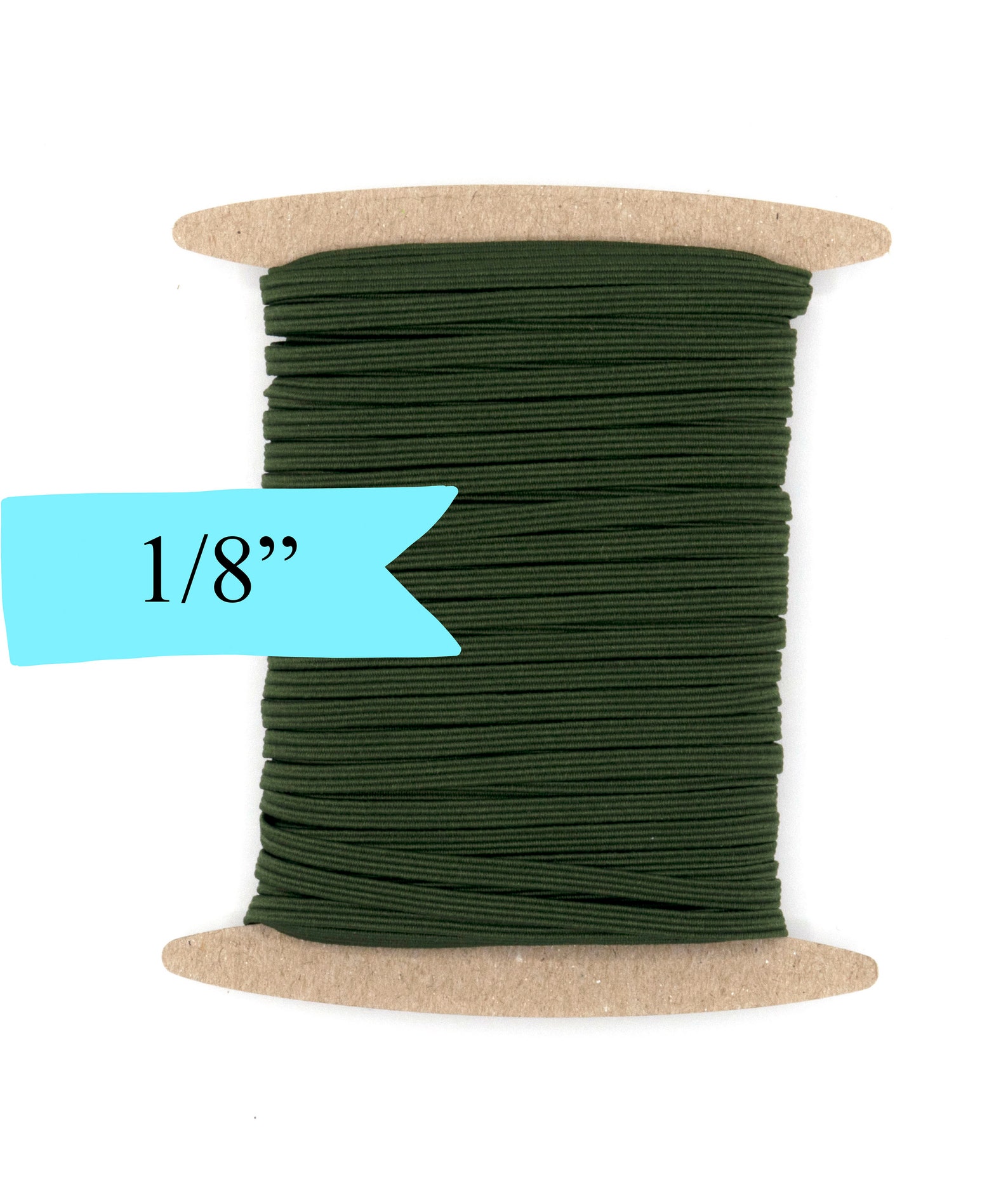 1/8 Inch Elastic MOSS Green Elastic 3mm Skinny Elastic Quick Etsy UK