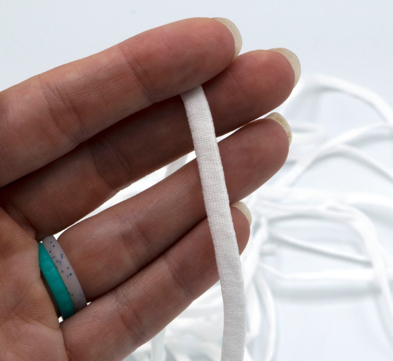 BLACK Latex Free Elastic Super Soft Mask Elastic Flat Elastic Etsy