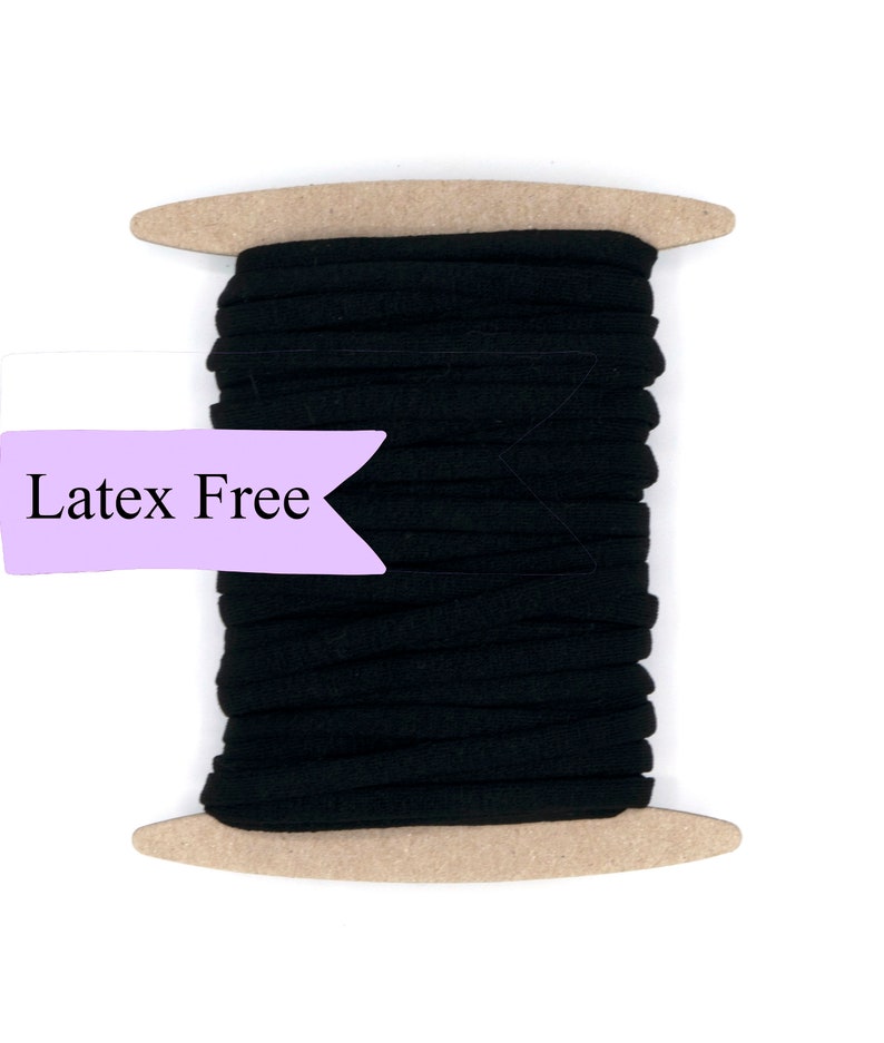 BLACK Latex Free Elastic Super Soft Mask Elastic Flat Elastic Etsy