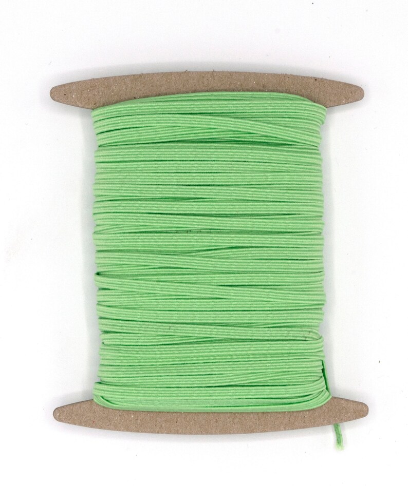 1/8 inch Elastic MINT Green Elastic 3mm Skinny Elastic Quick Etsy