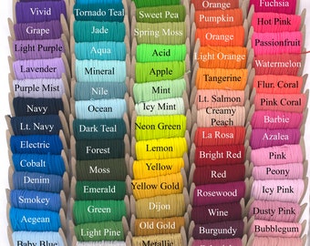 1/8" Colored Skinny Elastic Cord – 3mm Flat Braided Elastic, 200 Yard Spool for Sewing, Clothing, and Headbands