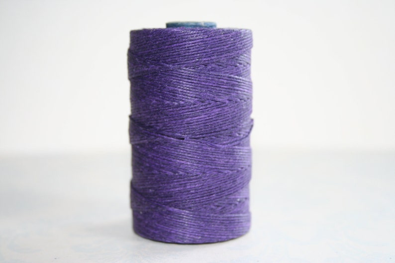 Waxed Irish Linen Thread Purple Plum 4 Ply Etsy