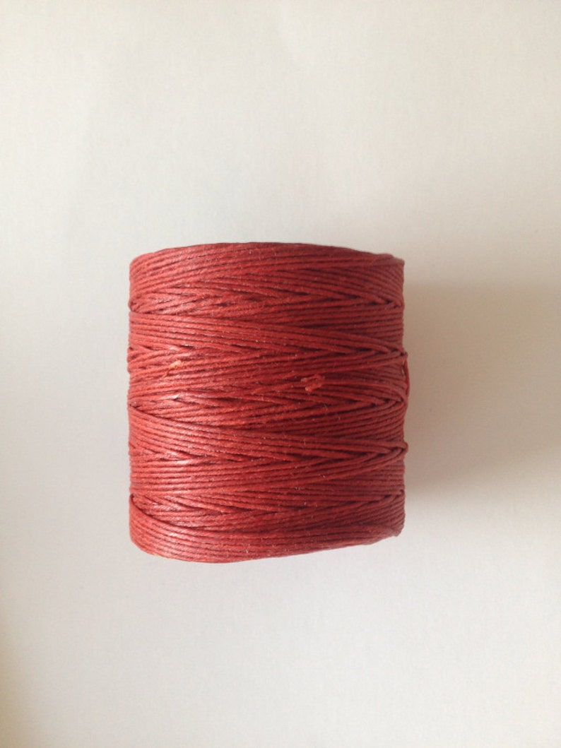 Waxed Irish Linen Thread Country Red 7 Ply Waxed Thread Etsy