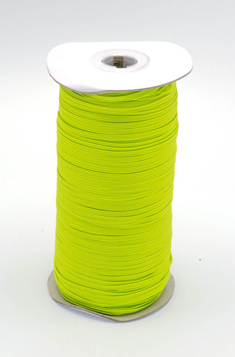 Neon Green Elastic 1/8 Inch Colored Elastic Skinny 3mm Elastic Etsy