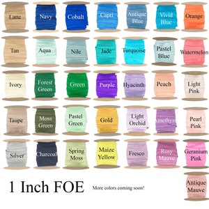 Tinkercrafts GEKLEURD 1 inch elastiek 25 mm omgevouwen elastiek FOE 100 yard spoel elastische binding Eén inch elastische bandafwerking 1" op maat gesneden