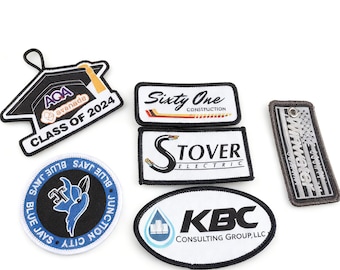 カスタムロゴパッチ1枚、3インチ/3.5インチ/4インチ/5インチ/6インチ