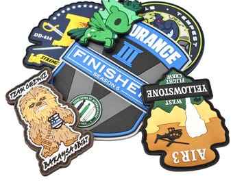 Custom PVC Patch: 3D Rubber Morale Badges, Sew-On & Velcro