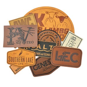 Custom Logo Leather Patches, Laser Engraved Leather Patches, Custom Leather Patches, Company Logo Patch, Custom Patch, Heat Transfer Iron on