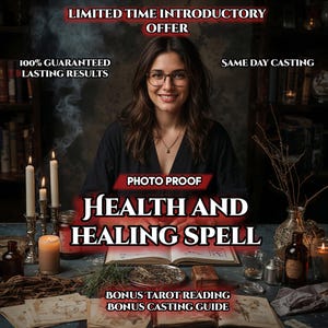 Gesundheit und Heilung Zauber, Energie Heilung Ritual, Vitalität und Immunsystem stärken, Entfernen negativer Energie, Wellness Magie, Erholung Zauber