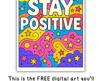 Positive affirmations coloring pages bundle, 10 printable quotes, PDF download, mindful self care coloring sheets, free bonus digital art