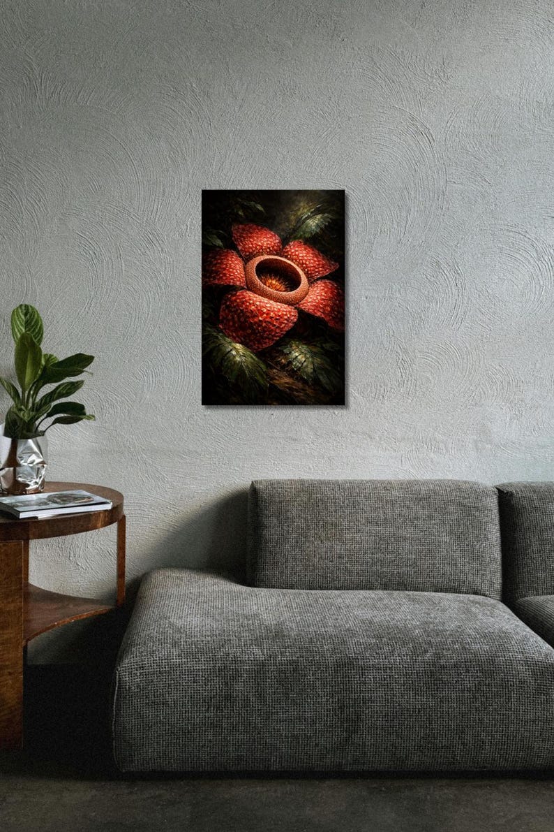 Rafflesia Arnoldii Botanical Printable Artwork, Rare Tropical Flower ...