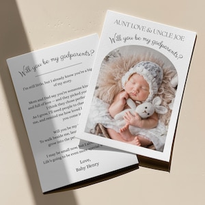 Will You Be My Godparents Proposal Card Template Custom Will You Be My Godmother Proposal Card Template Baptism Godfather Proposal Gift Card