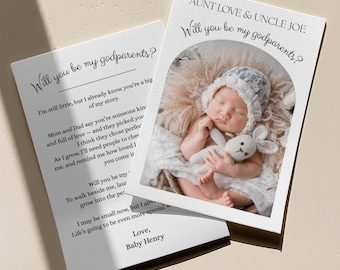 Will You Be My Godparents Proposal Card Template Custom Will You Be My Godmother Proposal Card Template Baptism Godfather Proposal Gift Card