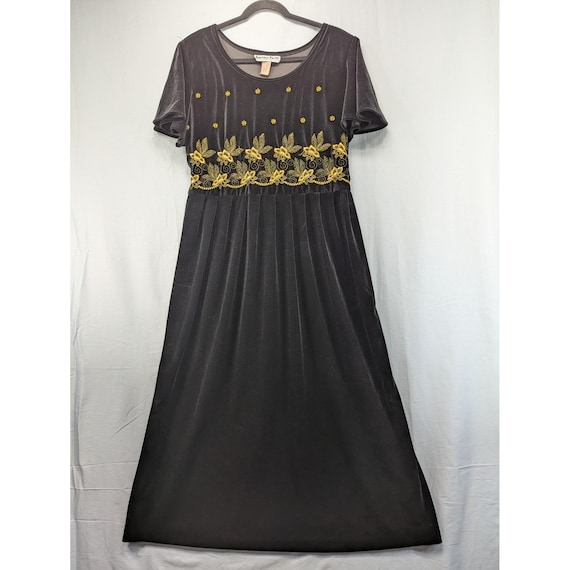chinese dress ladies Skylar Embroidered Maxi Dress (Black) FINAL SALE main image 0