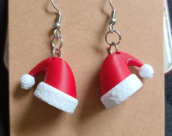 Orecchini vintage a forma di campanella di Natale con strass rossi e verdi e fiocco dorato - Italia