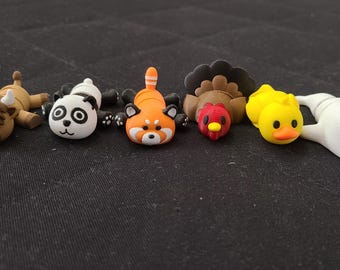 Figuras articuladas para escritorio / Animales antiestrés impresos en 3D / Regalos para calcetines navideños / Simpáticos compañeros de escritorio