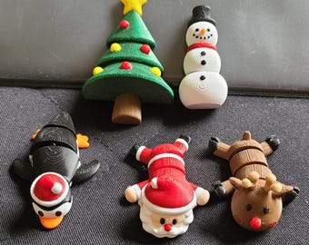 Regalos articulados para las fiestas / Animales antiestrés impresos en 3D / Regalos para rellenar medias navideñas